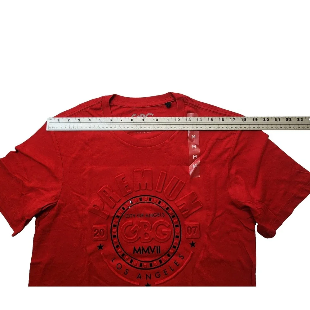 G by GUESS Los Angeles Men's Short Sleeve T-Shirt Size M Samuel Logo Tee Red - Picture 5 of 7